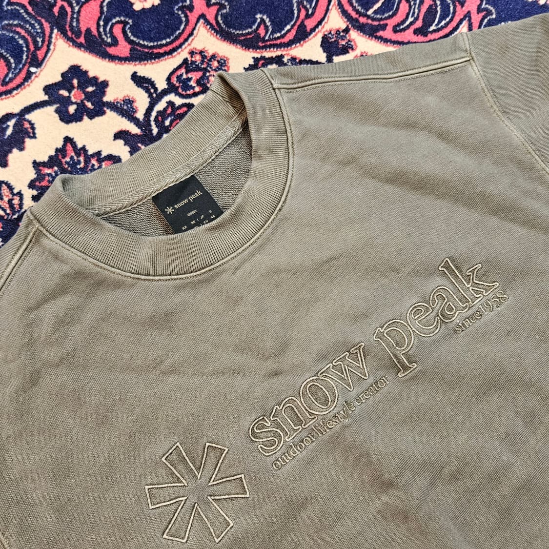 스노우피크 21Fw 워시드 피그먼트 맨투맨 S size 상품이미지2