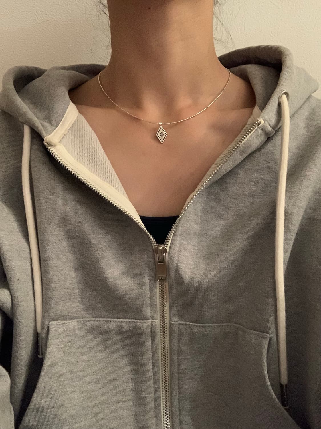 GOH Karen Silver charm simple necklace 상품이미지5