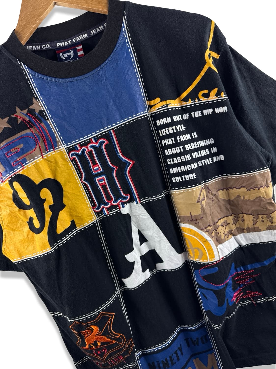 JPN Phat Farm 90S 외힙 패치 그래픽 티셔츠2728 상품이미지5