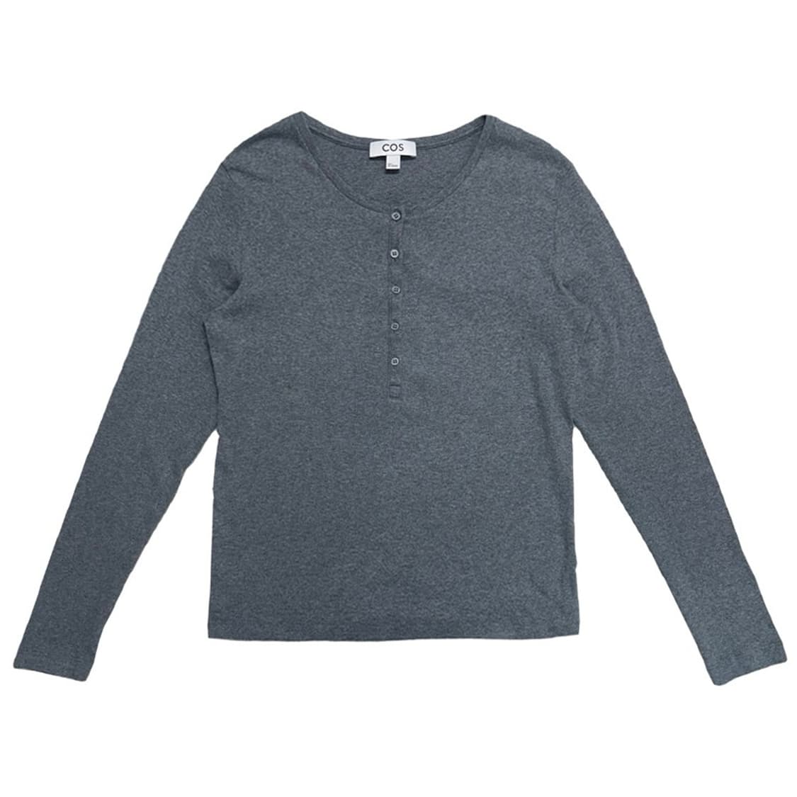 COS 롱슬리브 헨리탑 그레이 멜란지 L 상품이미지1