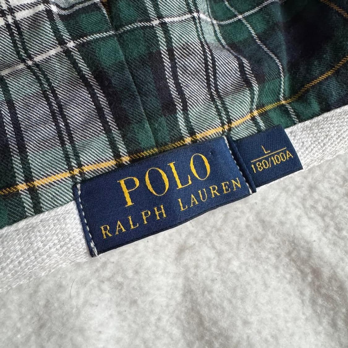 폴로 랄프 로렌 빅포니 투웨이 체크 후드집업 화이트 상품이미지8