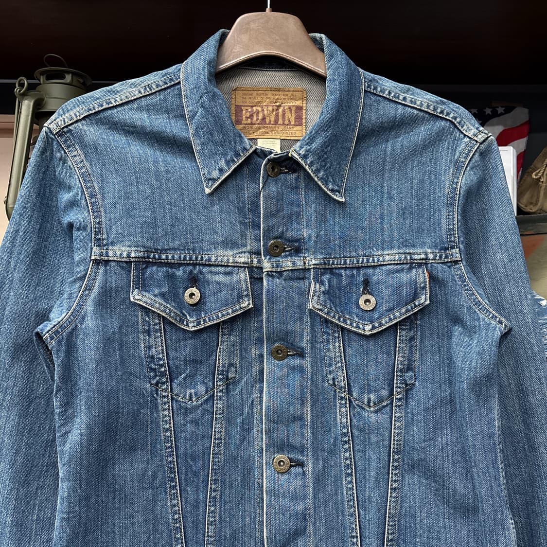 00s 에드윈 503 빈티지 워시드 타입3 트러커 데님자켓 N918 상품이미지3