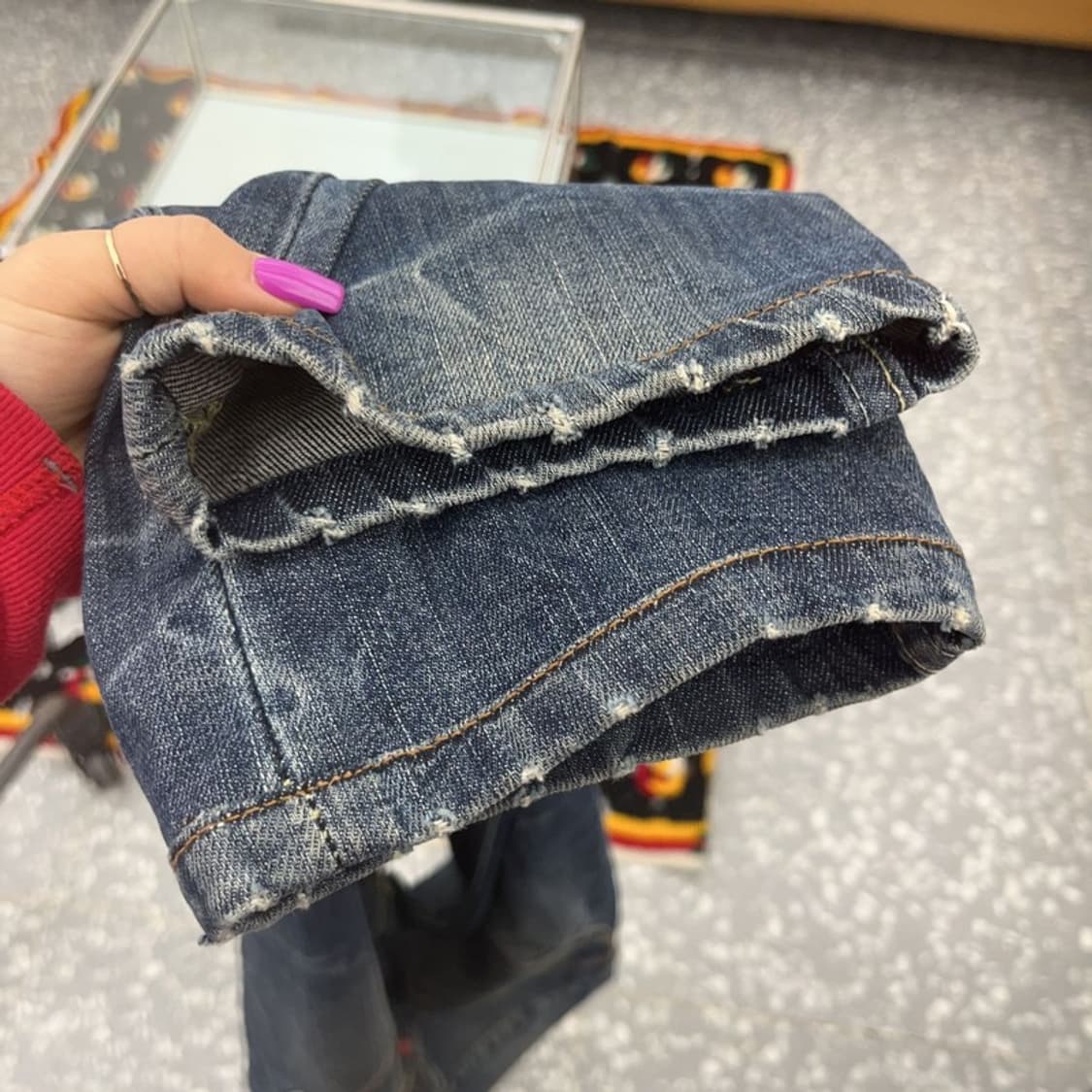리바이스 568 빈티지 스트릿 크랙워싱 데님팬츠 32인치 C07237 상품이미지8