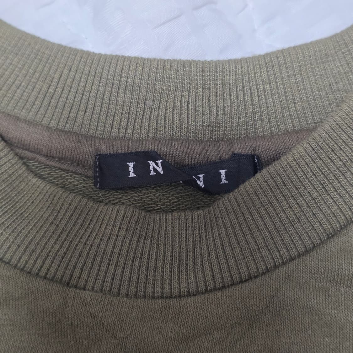 카키 민소매 티셔츠 나나깔 오네갸루st 레이스업 상품이미지3