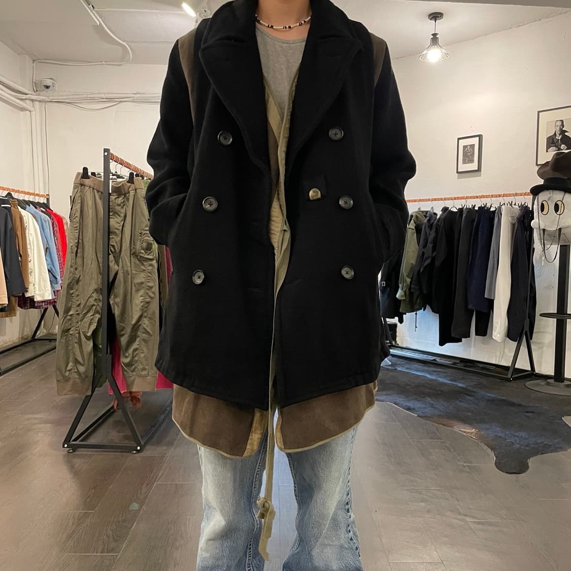 미하라 야스히로 2 in 1 오버사이즈 피코트 상품이미지6