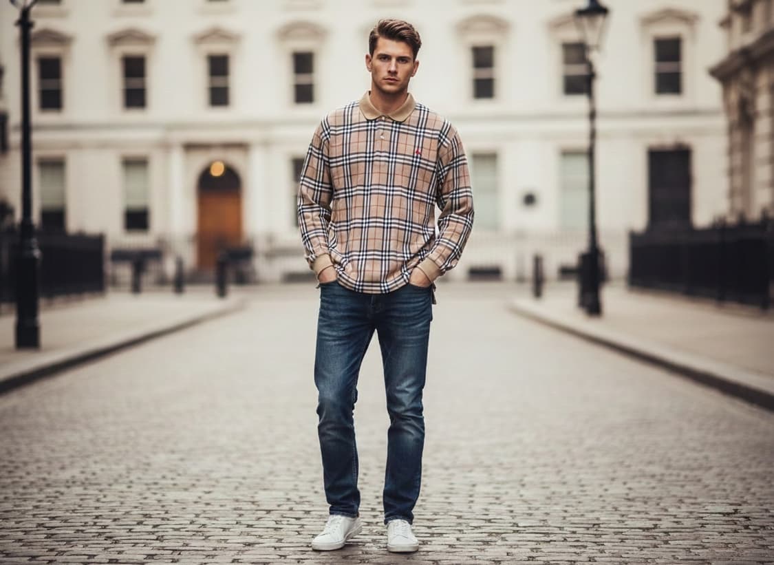 Burberrys 90's 노바체크 카라티 (대장급) 상품이미지3