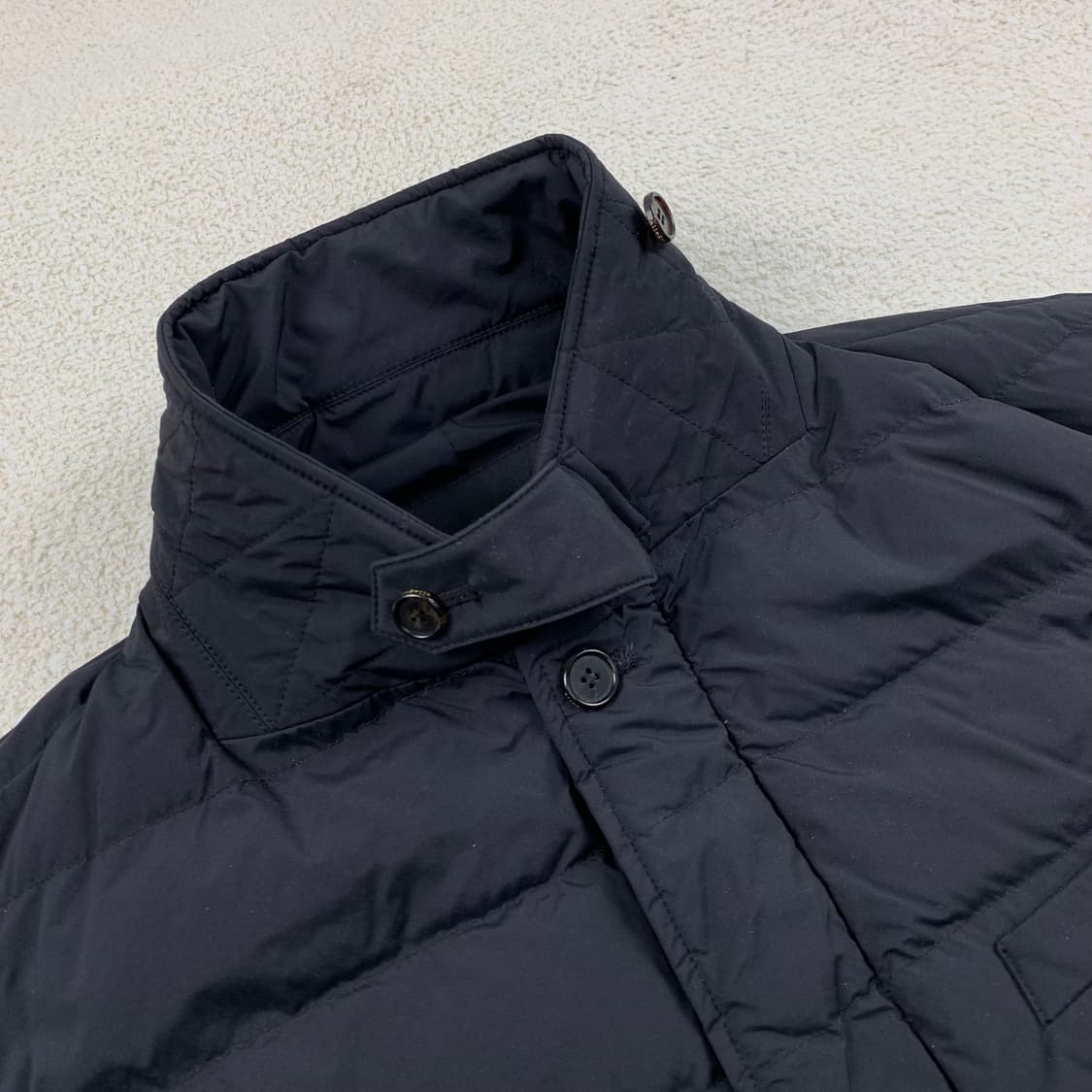 알레그리 니트 슬리브 구스다운 패딩 자켓 블랙 상품이미지2