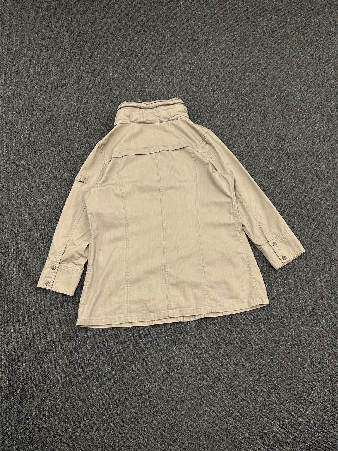 3L)Japanese vintage 멀티포켓 베이지 코트 자켓 상품이미지5