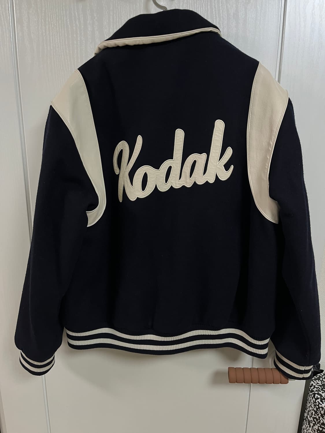 코닥 레더배색 바시티자켓 95~100 상품이미지8