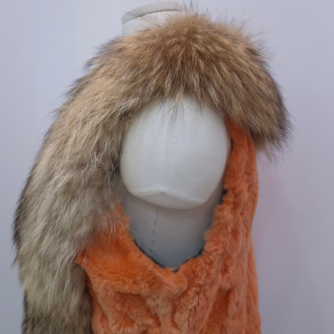 천연 라쿤 퍼카라 포인트 여성 조끼 베스트 상품이미지3