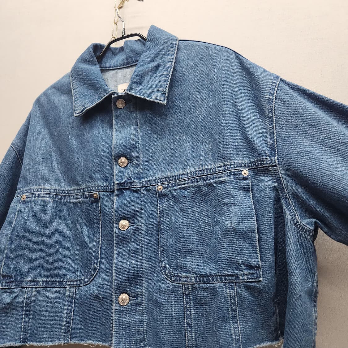 자라 ZARA 빅포켓 크롭 데님 자켓 M(2XL) 상품이미지4