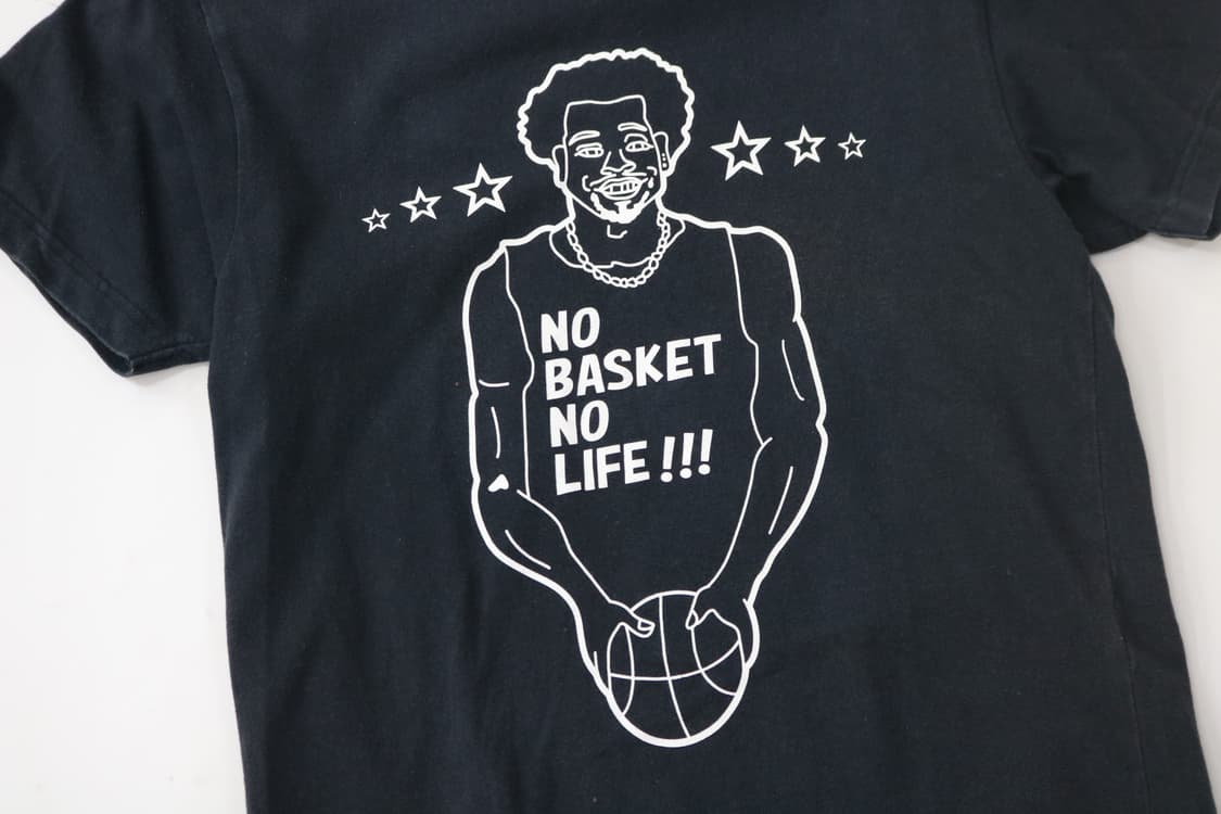 빈티지 NO BASKET NO LIFE 그래픽 티셔츠 (M) 상품이미지3