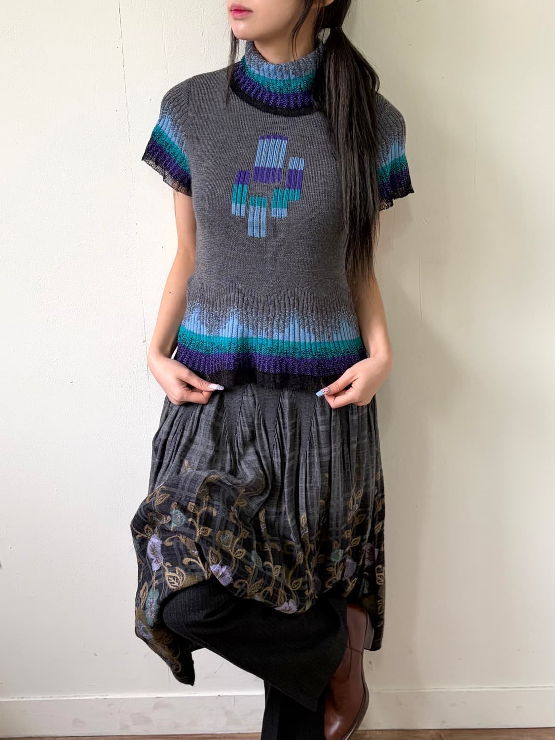 Chamois 그래픽 터틀넥 상품이미지4