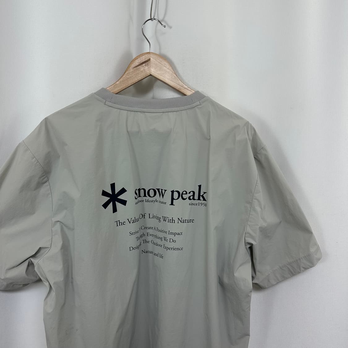 스노우피크 남자 얇은 스판 반팔티 빅사이즈 110   택사이즈 110 총 상품이미지6