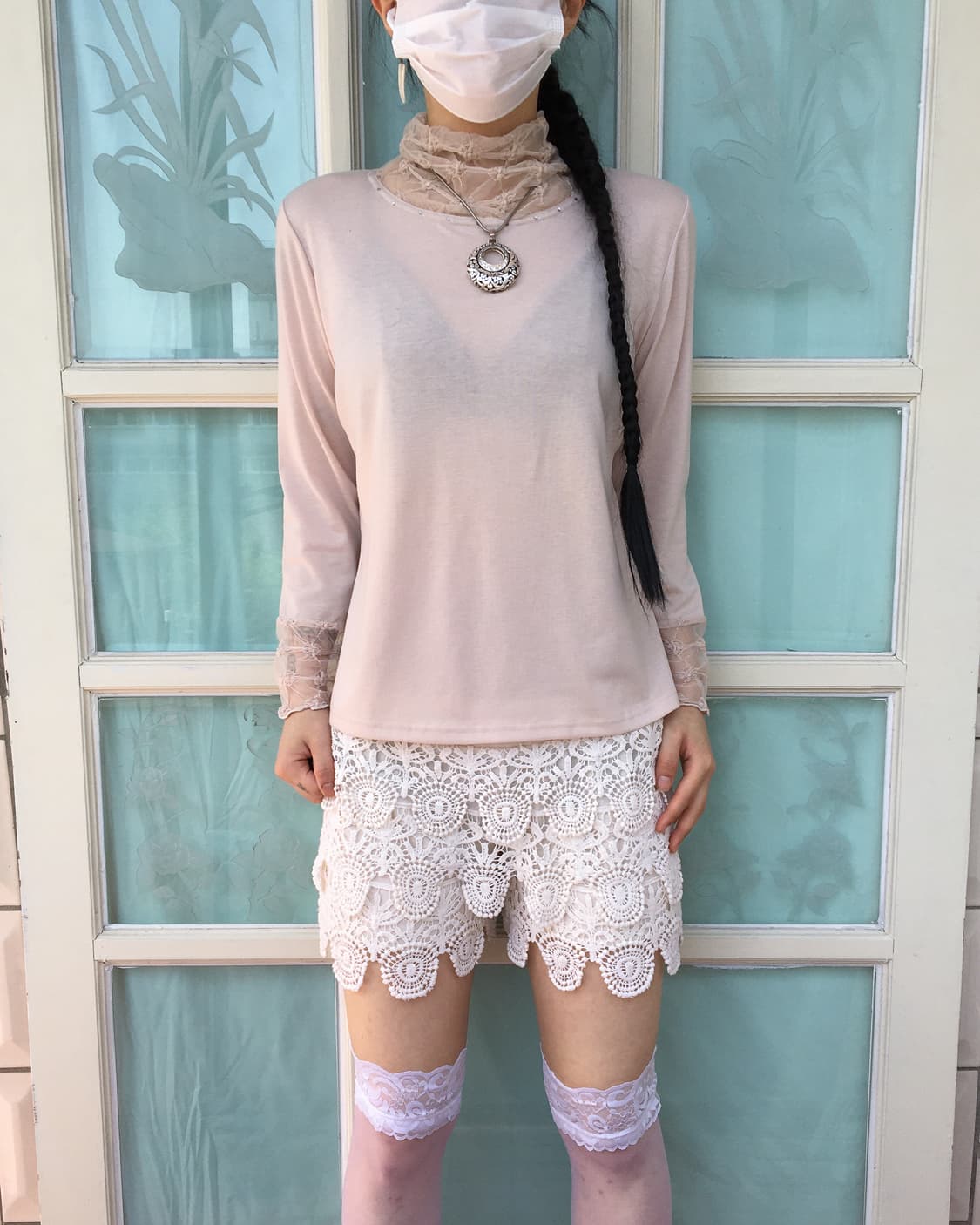 High neck trimming point sleeve 상품이미지5