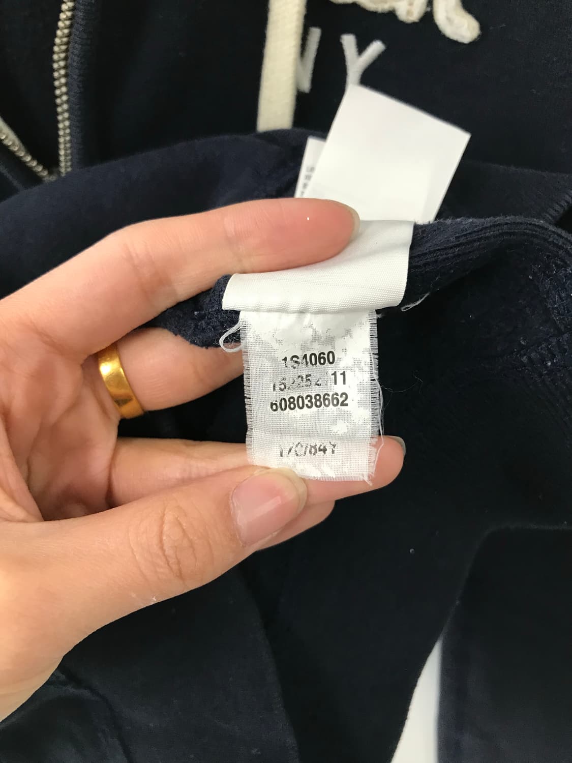 아베크롬비 y2k 와투케 딱붙 네이비 후드집업 상품이미지6