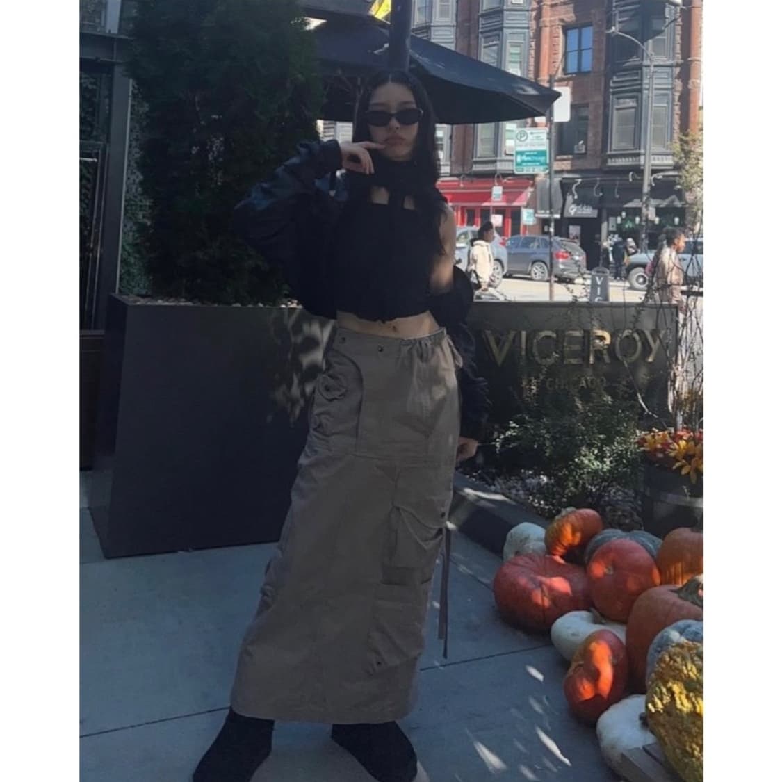 Nache 나체 스트랩 카고 맥시 스커트 상품이미지3