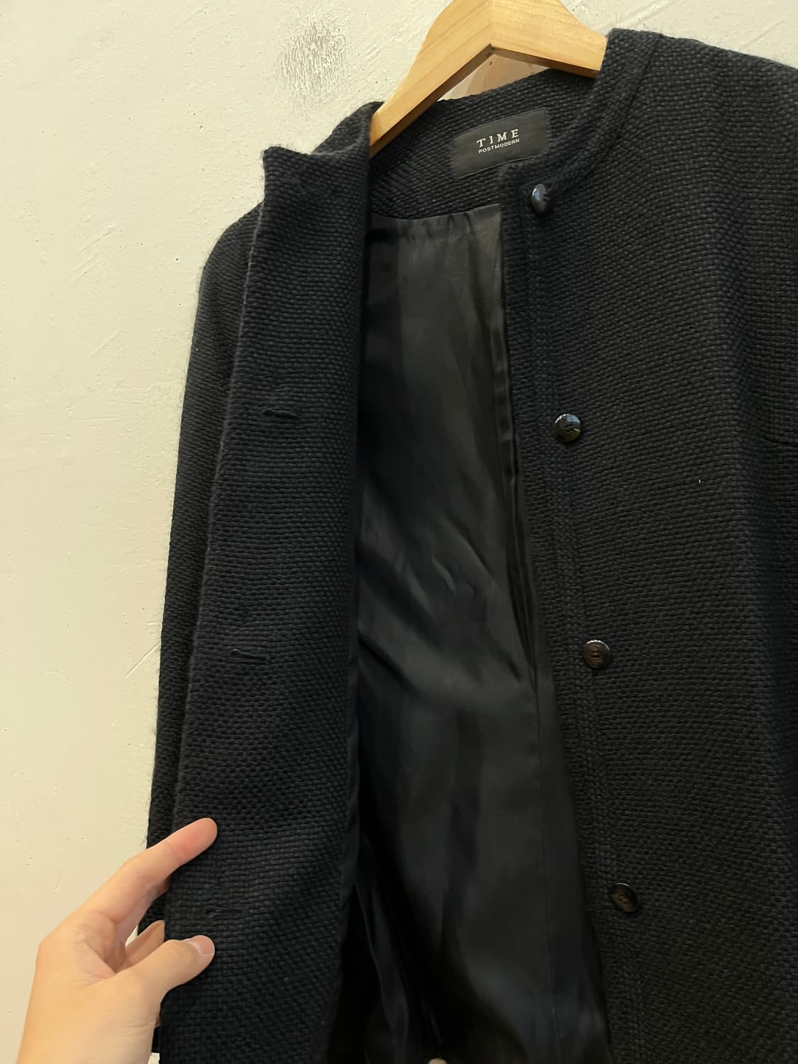 타임 울 트위드 자켓 블랙 상품이미지5