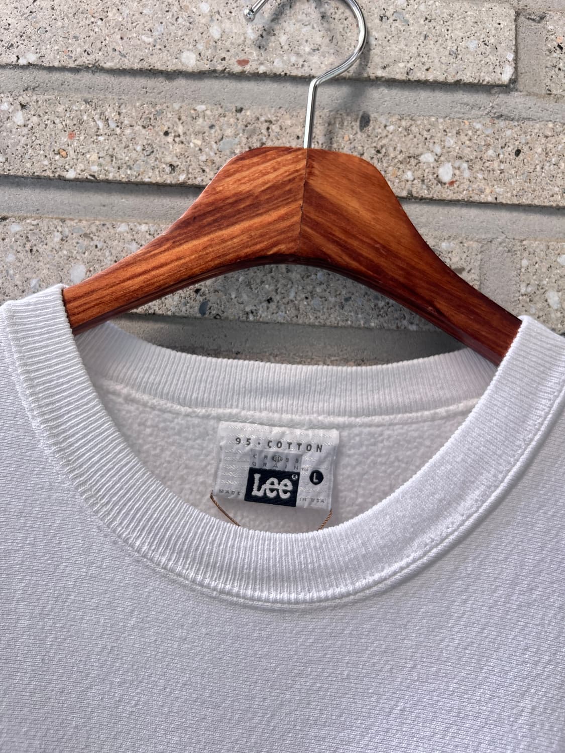 [L]90's Lee 리 USA Made 화이트 헤비 웨이트 스웻셔츠 상품이미지2