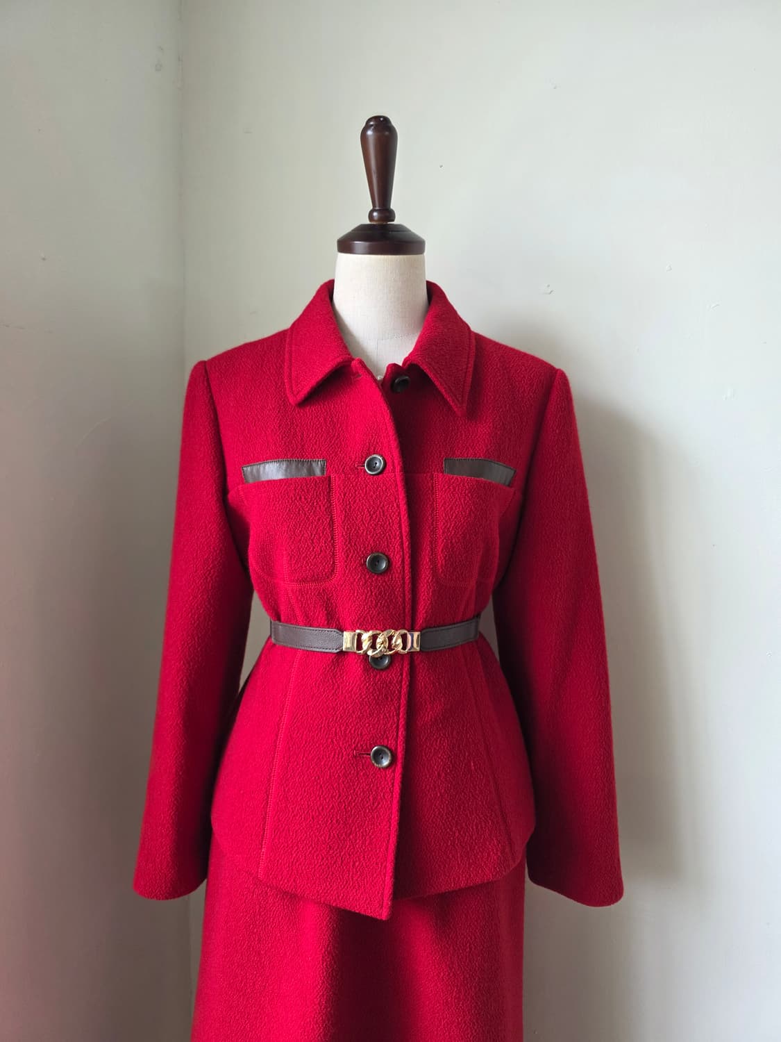 레드 울 트위드 셋업 상품이미지3