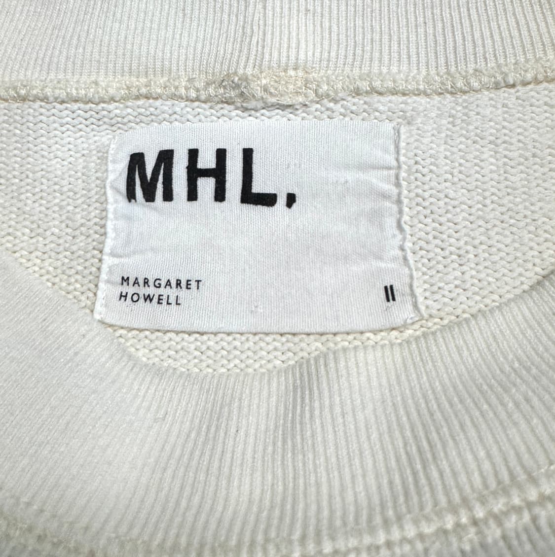 MHL 마가렛호웰 아이보리 코튼 니트 긴팔 티셔츠 2 상품이미지5