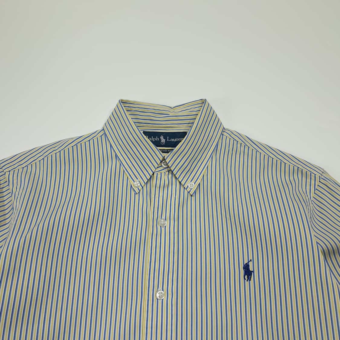 CL499 M 폴로 00s 코튼 멀티스트라이프 옐로우블루 셔츠 남방 상품이미지2