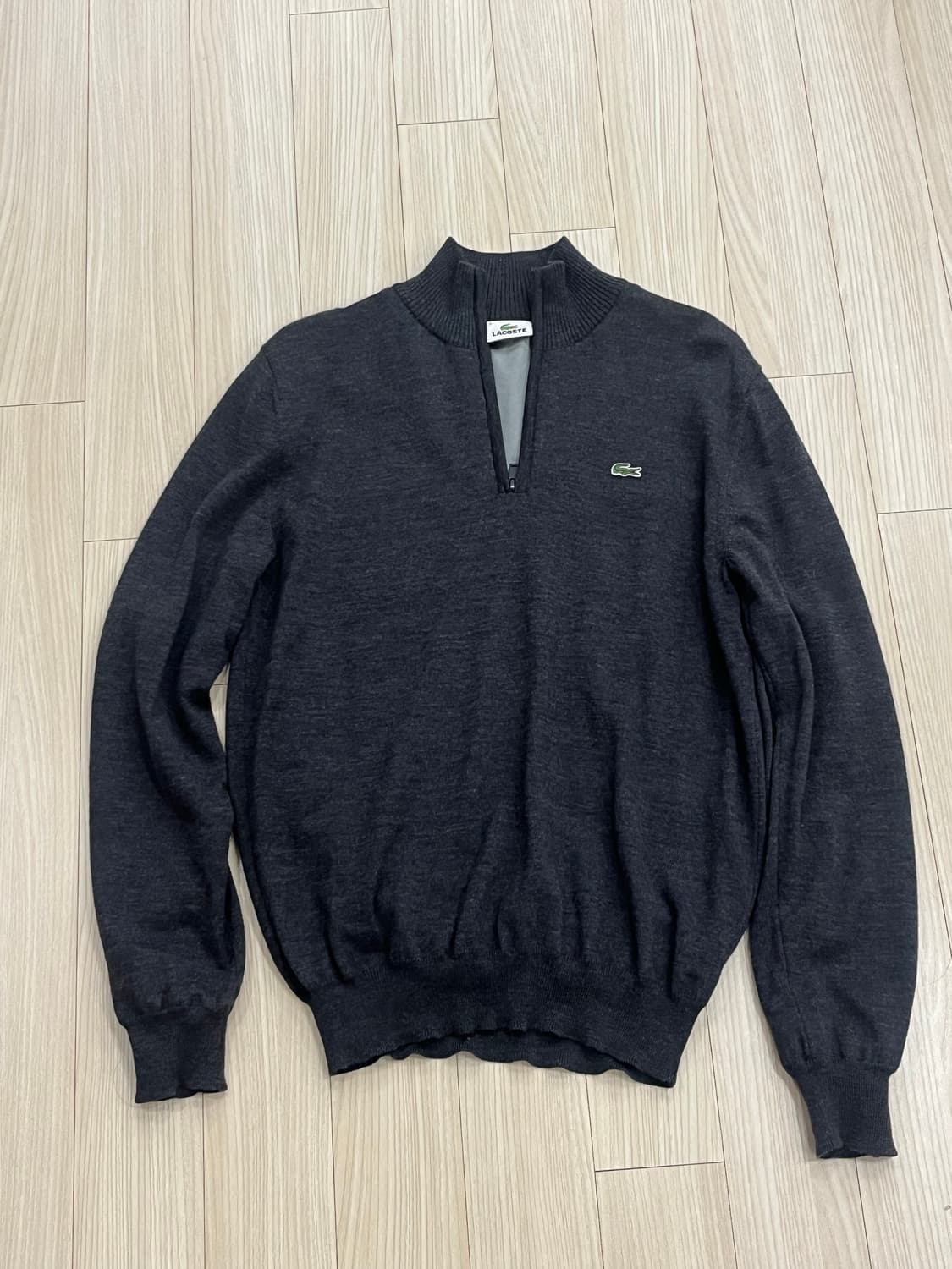 라코스테 하프넥 니트 그레이 상품이미지1