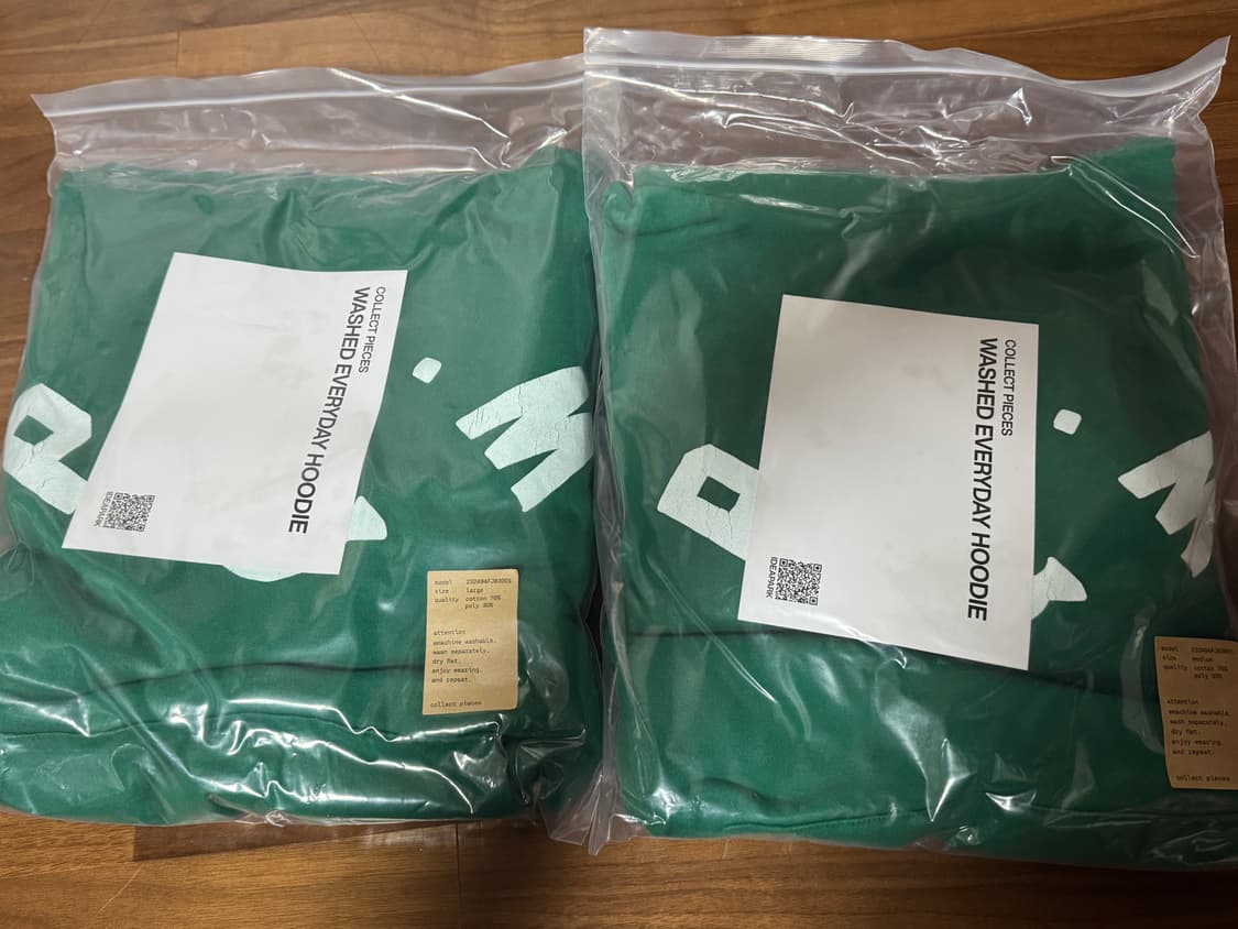 컬렉트피시스 후드티 그린 M/L 상품이미지1