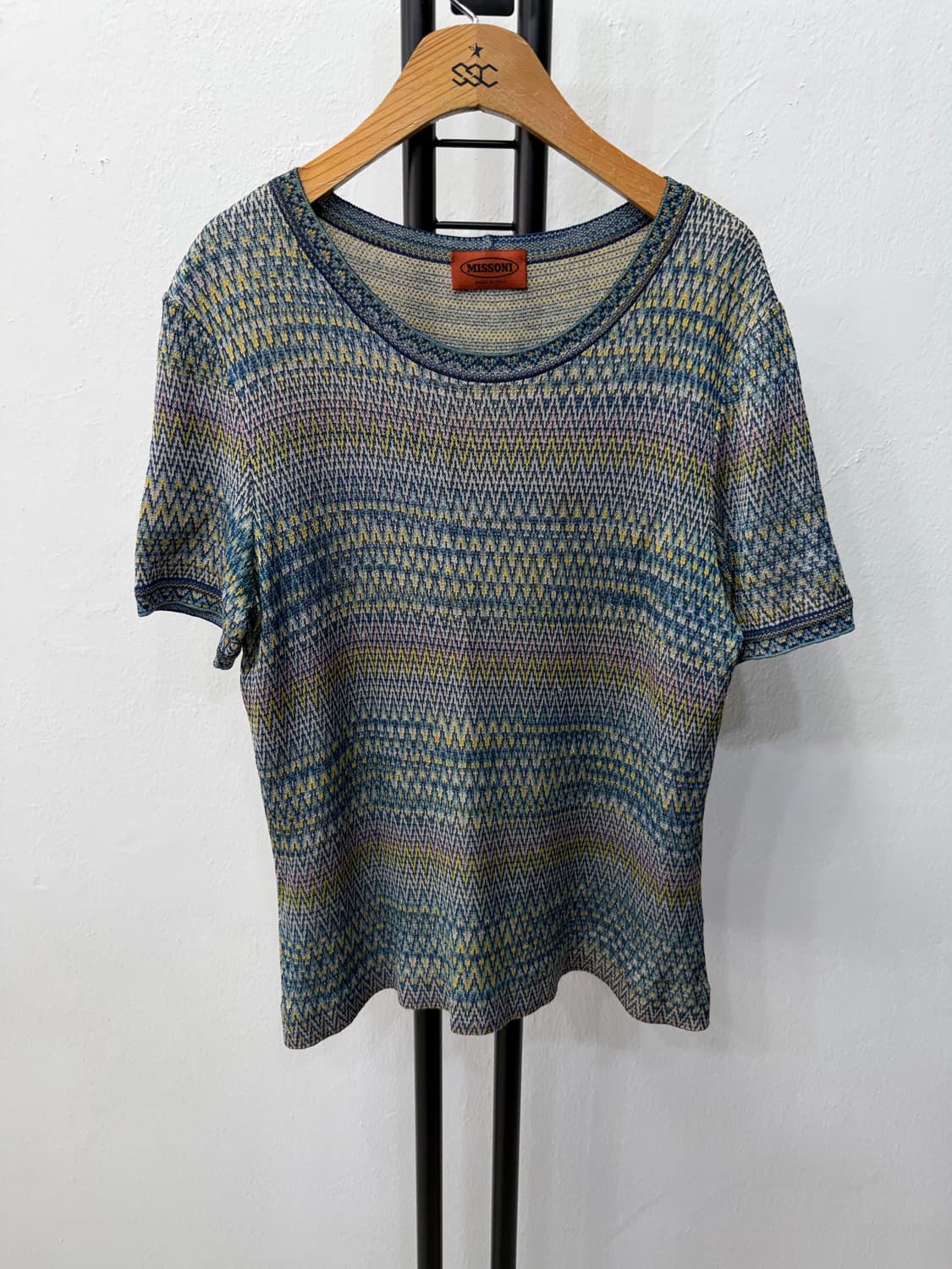 정품) 미쏘니 여성 니트 반팔티 46(66) 상품이미지1