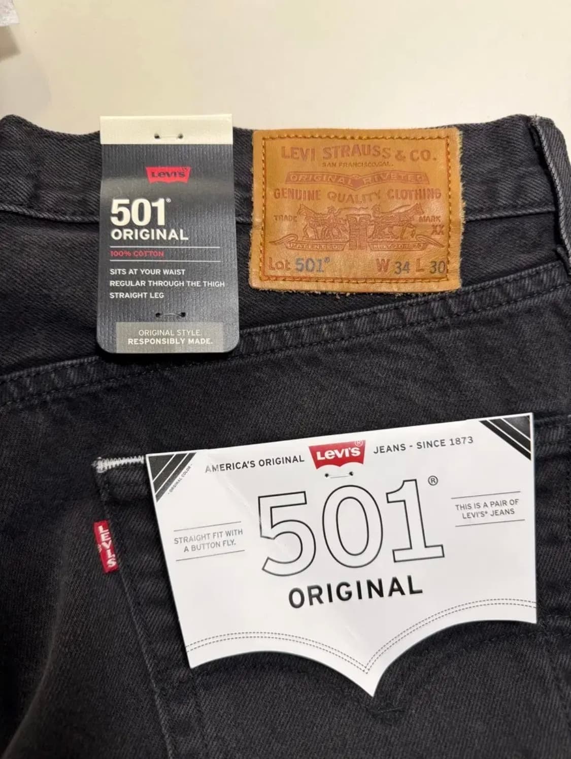 34*30)리바이스x에디피스 흑청데님 상품이미지3