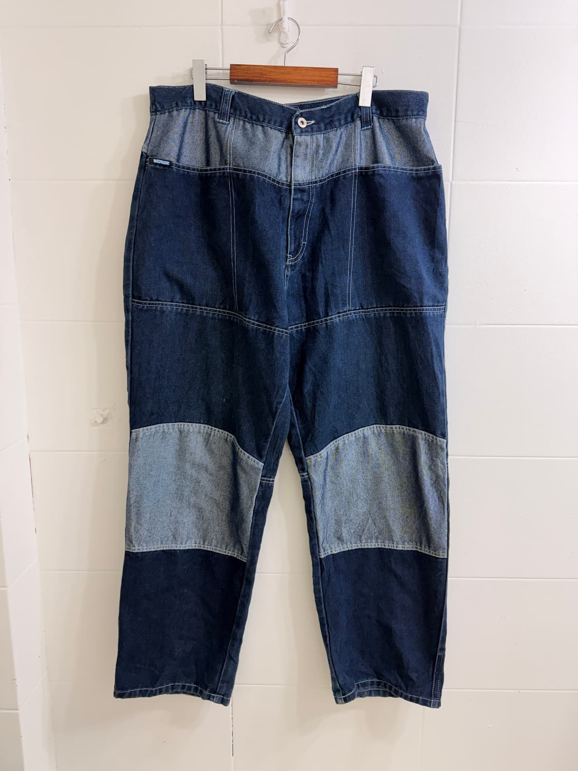 Verse 실버 데님 패치워크 힙합 팬츠 상품이미지4