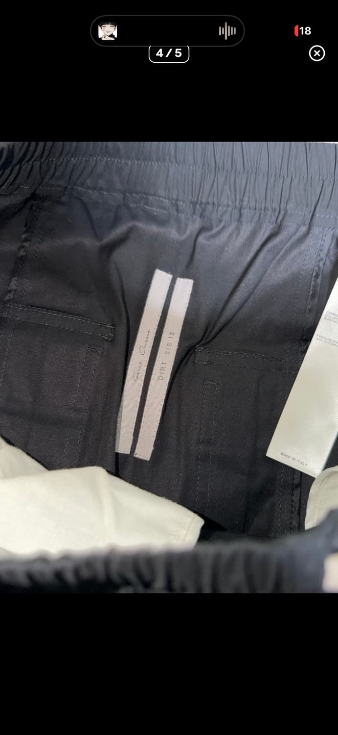 52) 릭오웬스 드로우스트링 쇼츠 팬츠 블랙 상품이미지4