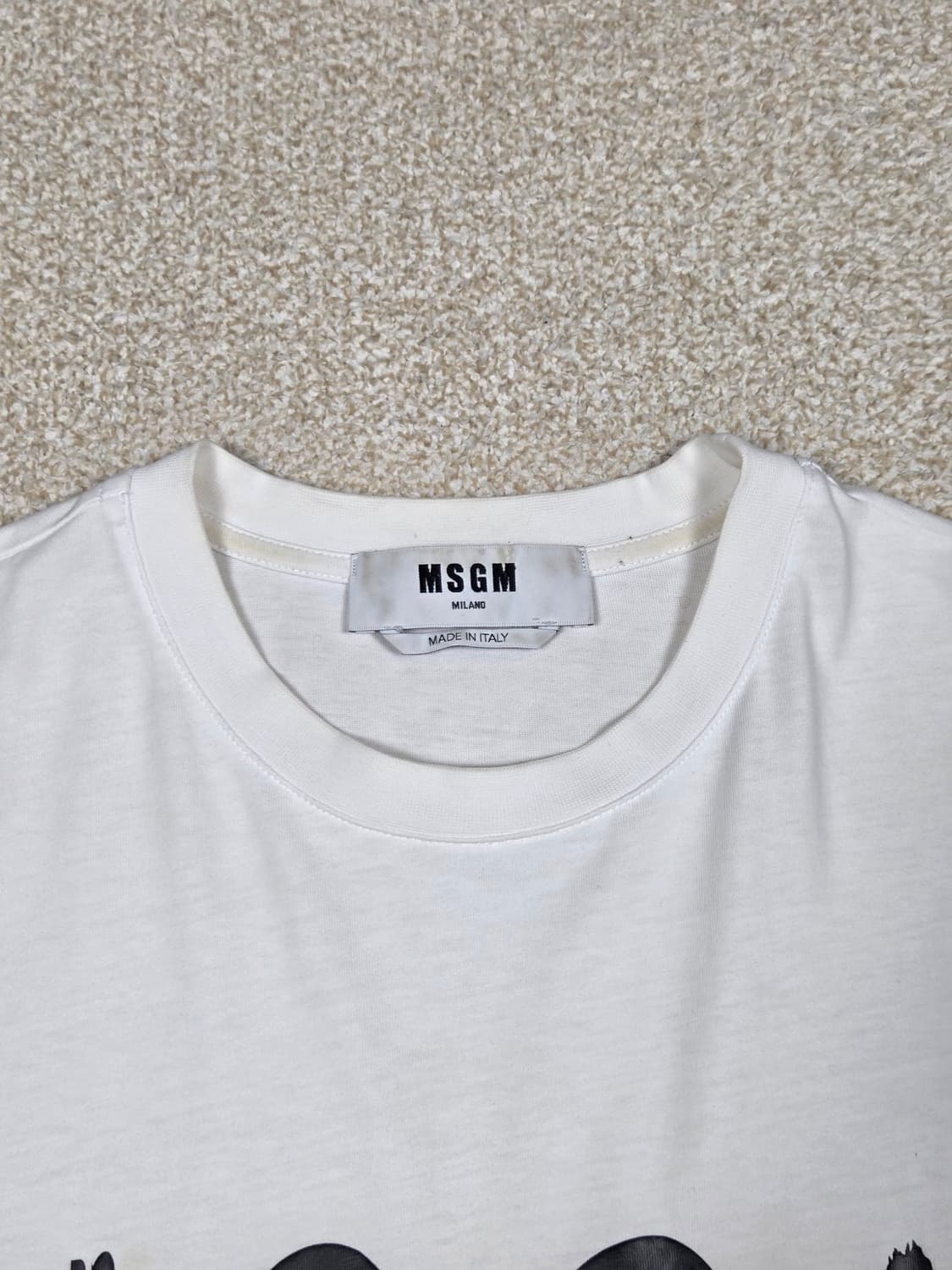 [MSGM] 브러쉬 로고 반팔 티셔츠 | S00482 상품이미지3