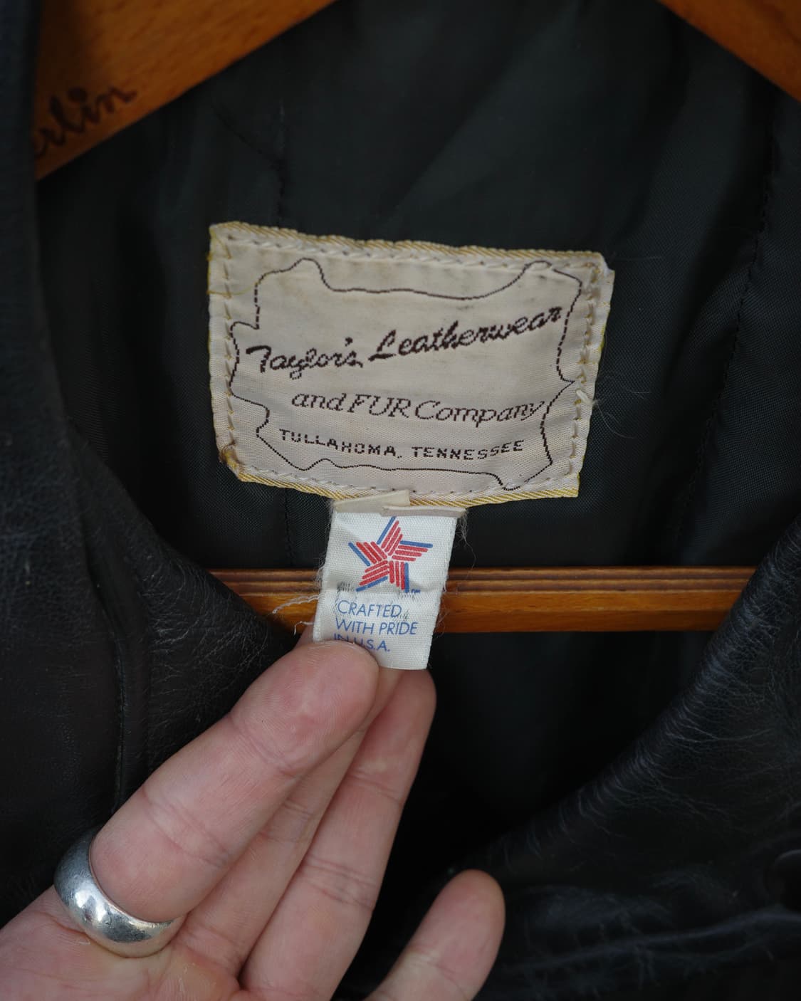 70‘s 테일러레더웨어 뉴올리언스 폴리스맨 패트롤 레더 자켓 상품이미지4