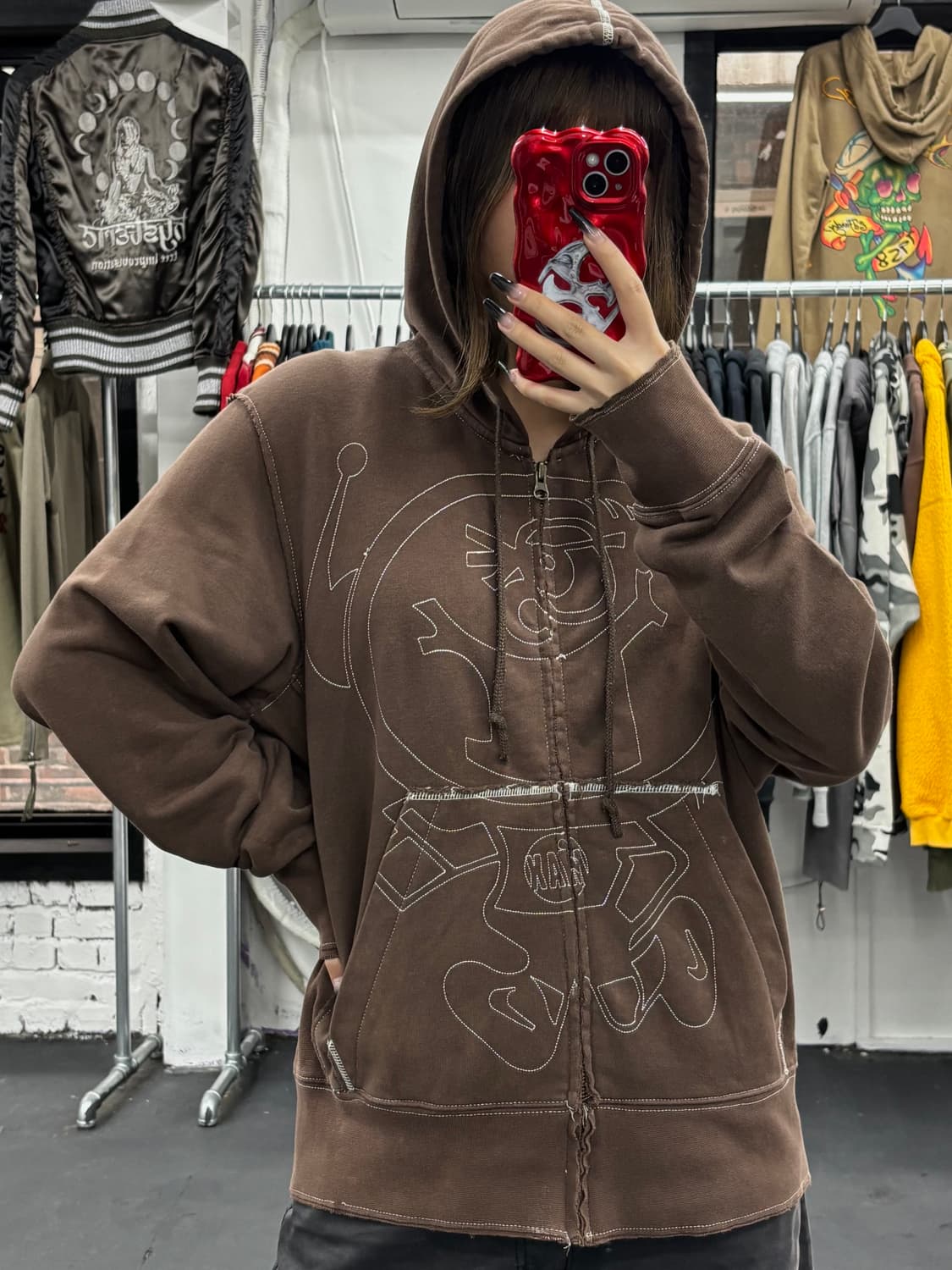 나이키 스티치 디테일 후드집업 상품이미지1