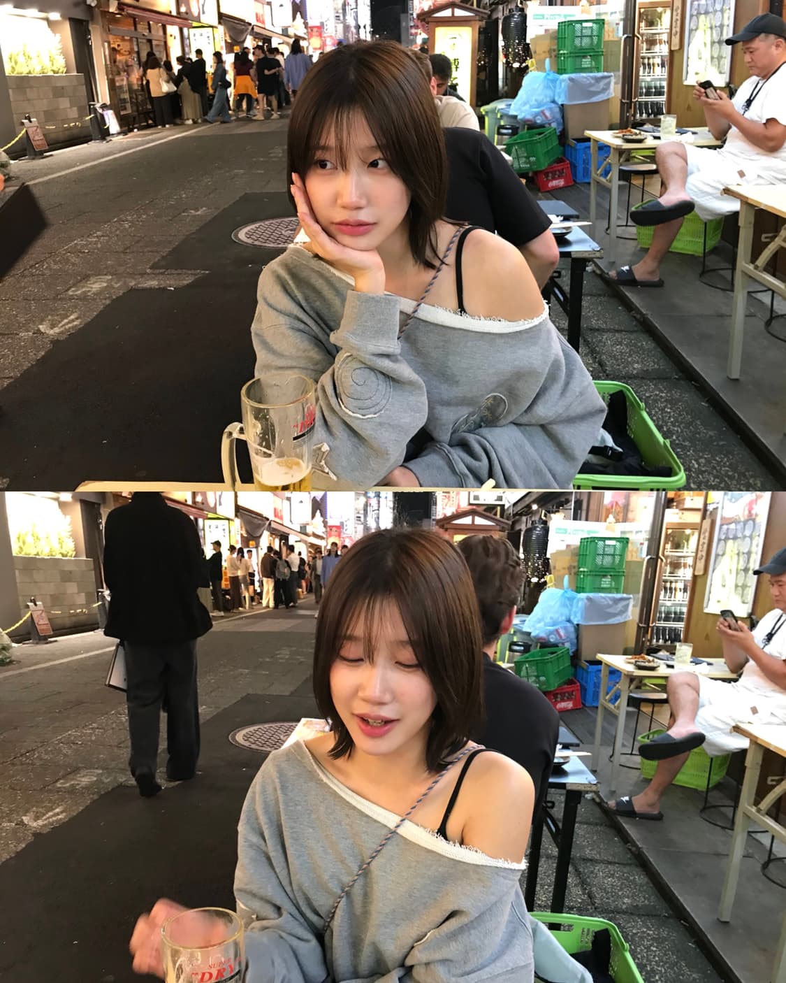 루나키후 구르구르 아플리케 원숄더 맨투맨 상품이미지7