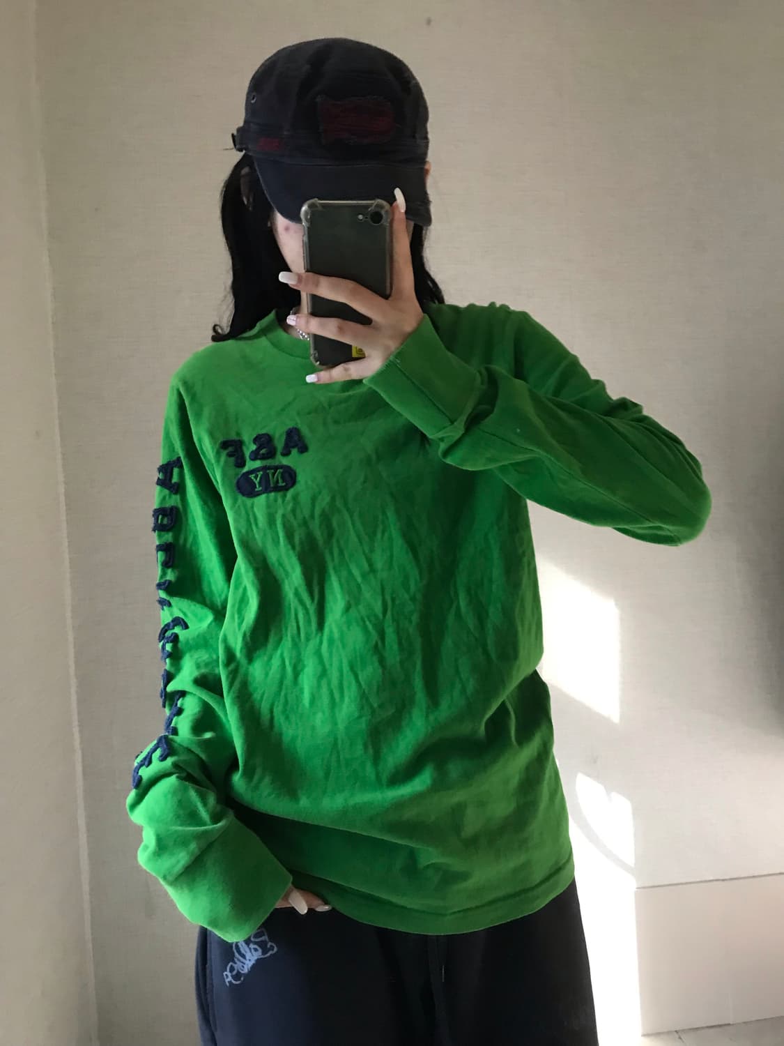 아베크롬비 그린 스티치 롱슬리브 상품이미지4