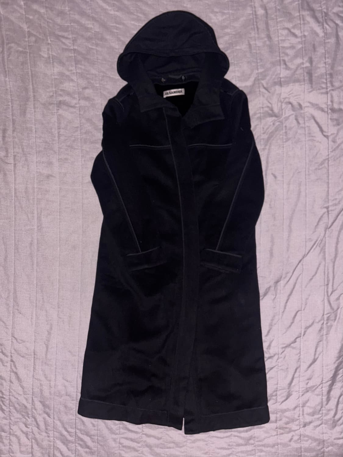 03fw 질샌더 본인기 위즐퍼 후드 롱코트 상품이미지1