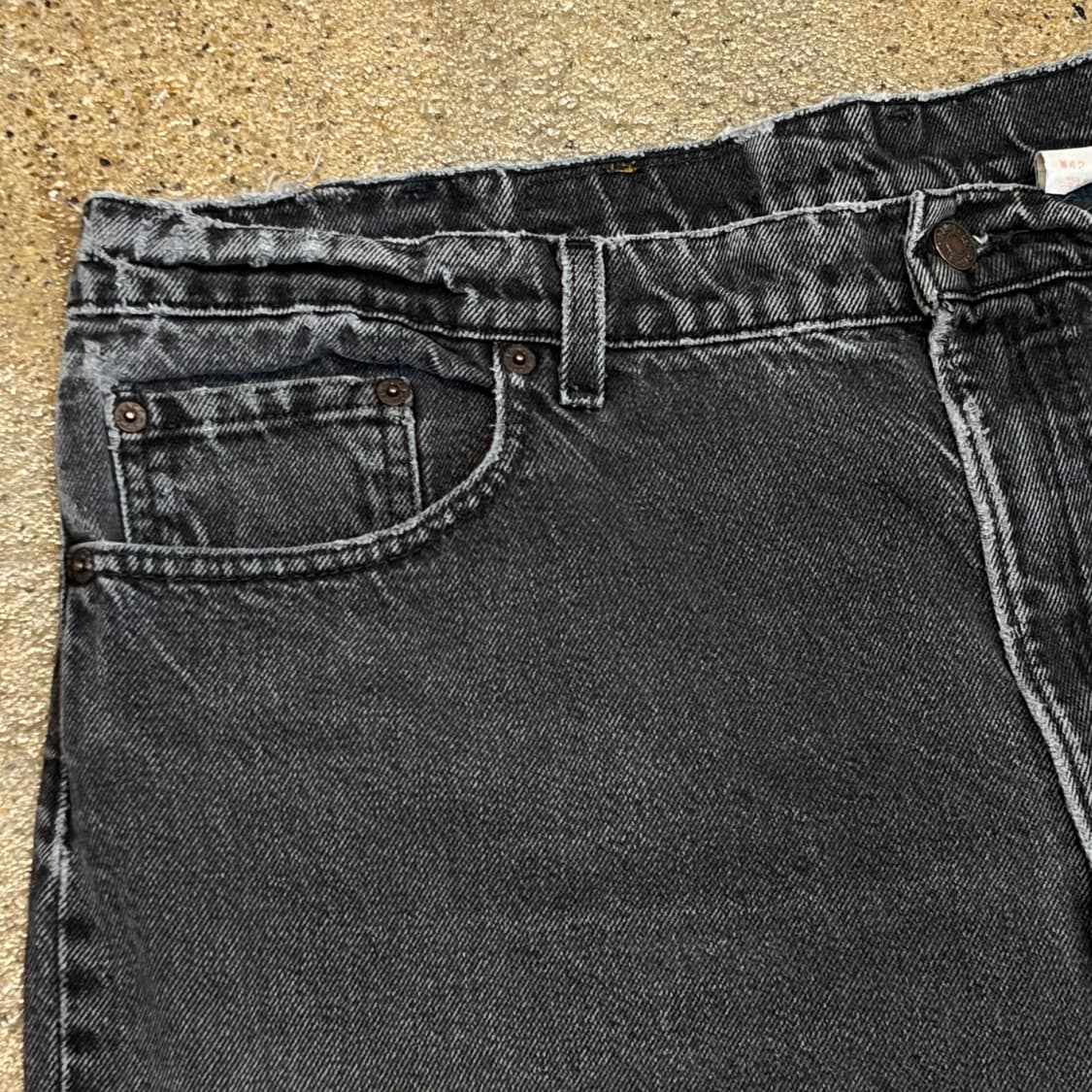 90s Made in USA 빈티지 리바이스 빅사이즈 흑청 블랙진  상품이미지4