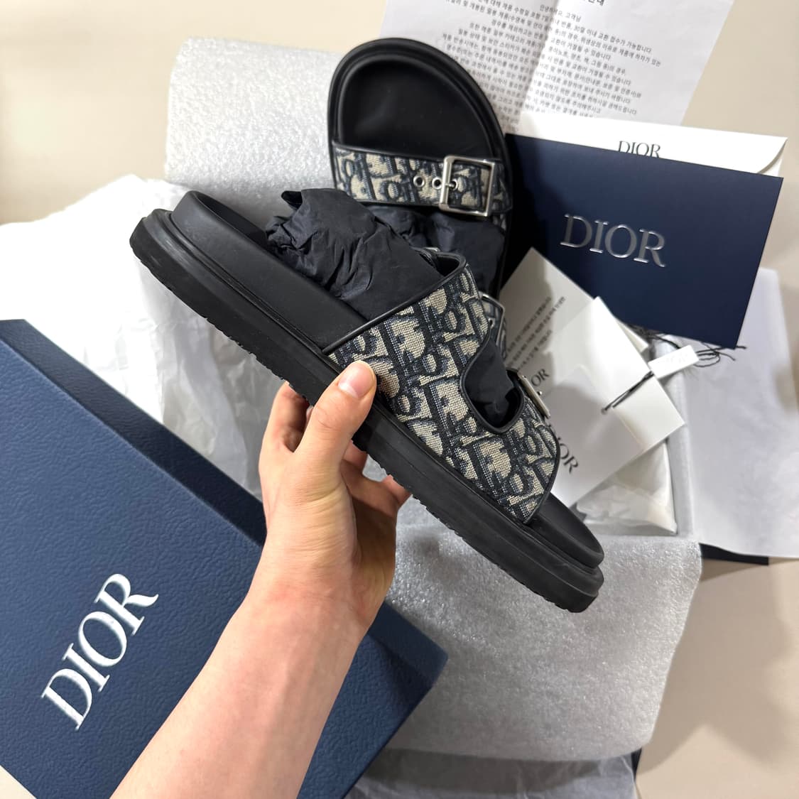 [41/당일출고]디올 오블리크 아쿠아 샌들 / 슬리퍼 상품이미지4