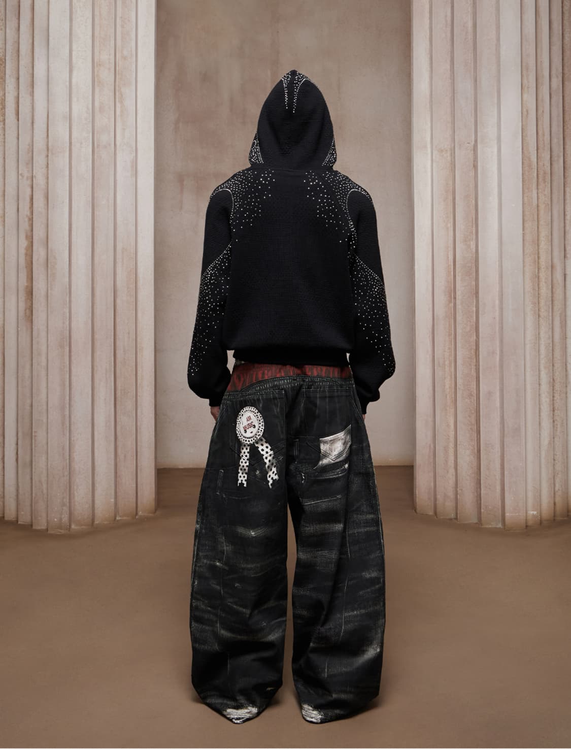 빈티지 그래픽 후드집업 블랙 상품이미지3