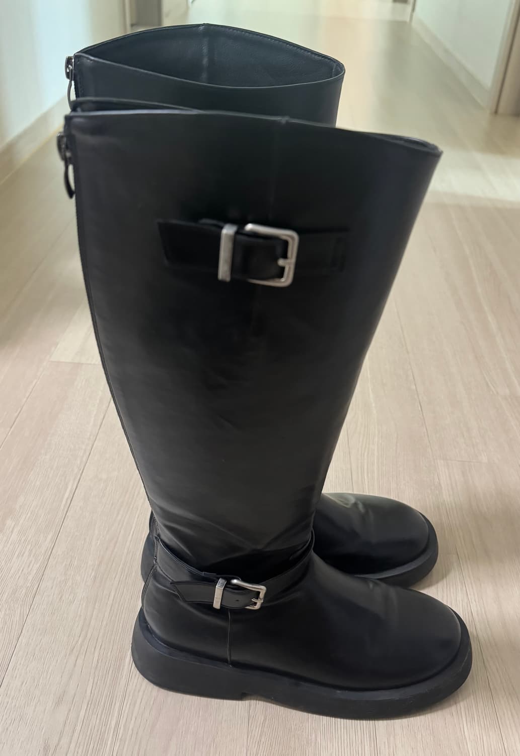 솔트앤초콜릿 라운드 토 라이더 플랫 롱부츠 240 상품이미지8