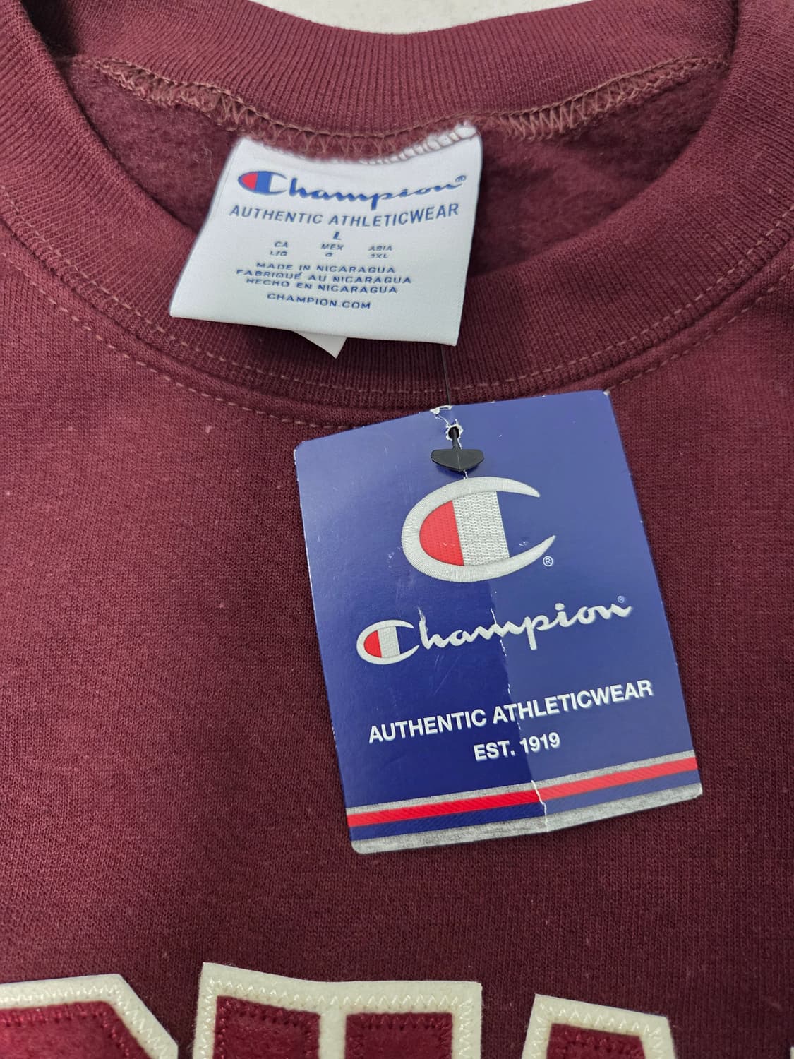 챔피온 하버드 로스쿨 맨투맨 버건디 상품이미지4