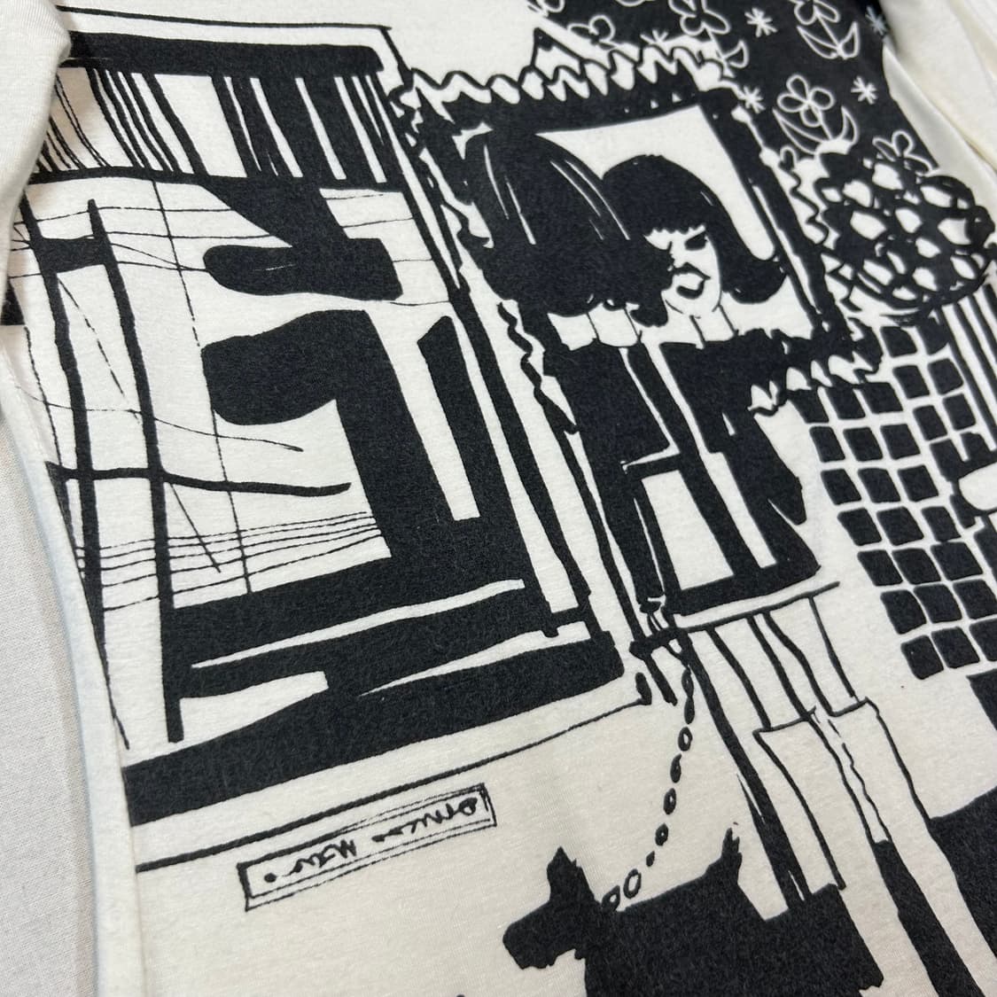 S) 지안프랑코 페레 GFF 아카이브 팝아트 벨 슬리브 티셔츠 상품이미지3