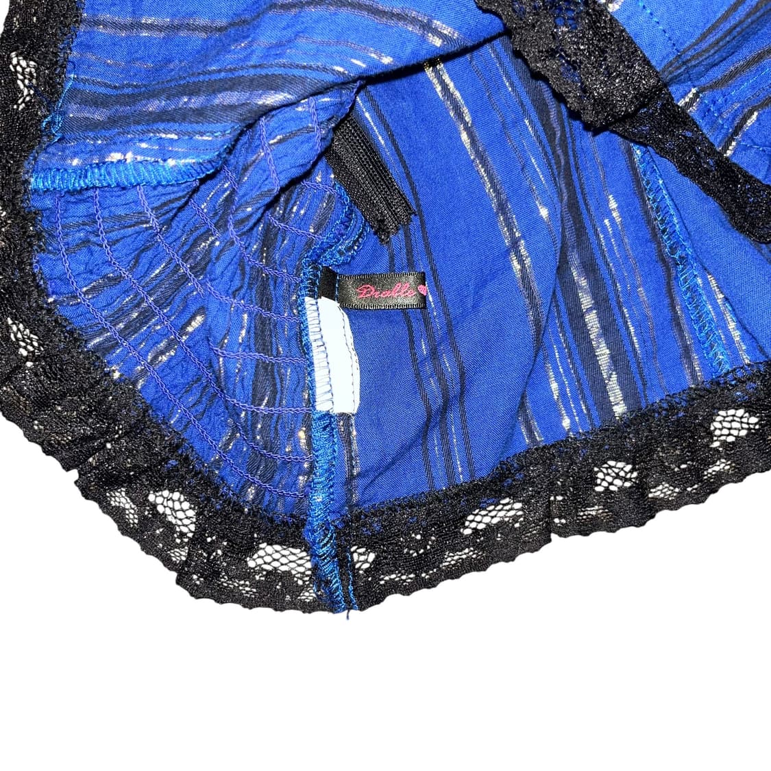 diable baiser 글리터 레이스 스트라이프 코르셋 갸루y2k펑크 상품이미지4