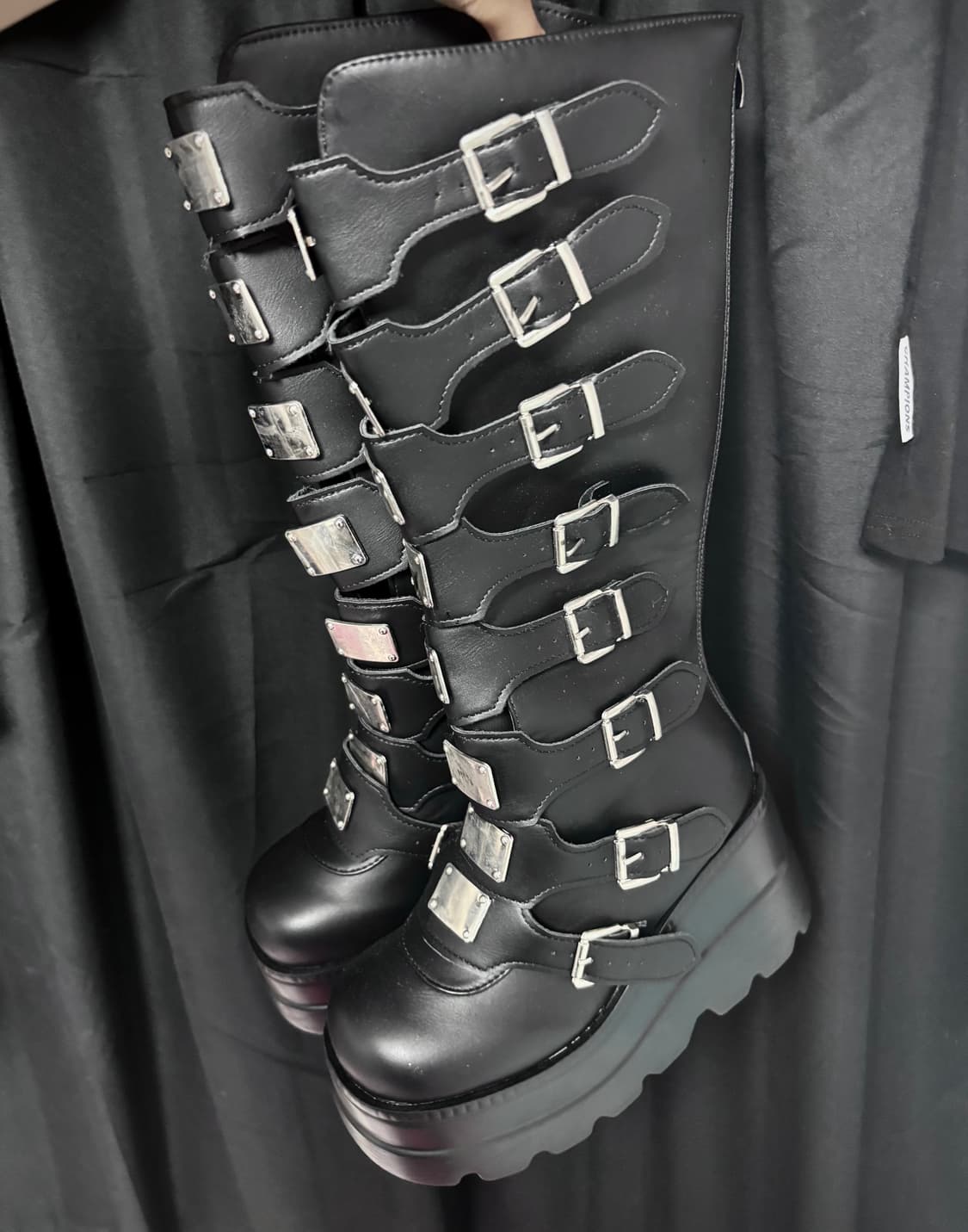 메탈 벨트 펑크부츠 상품이미지1