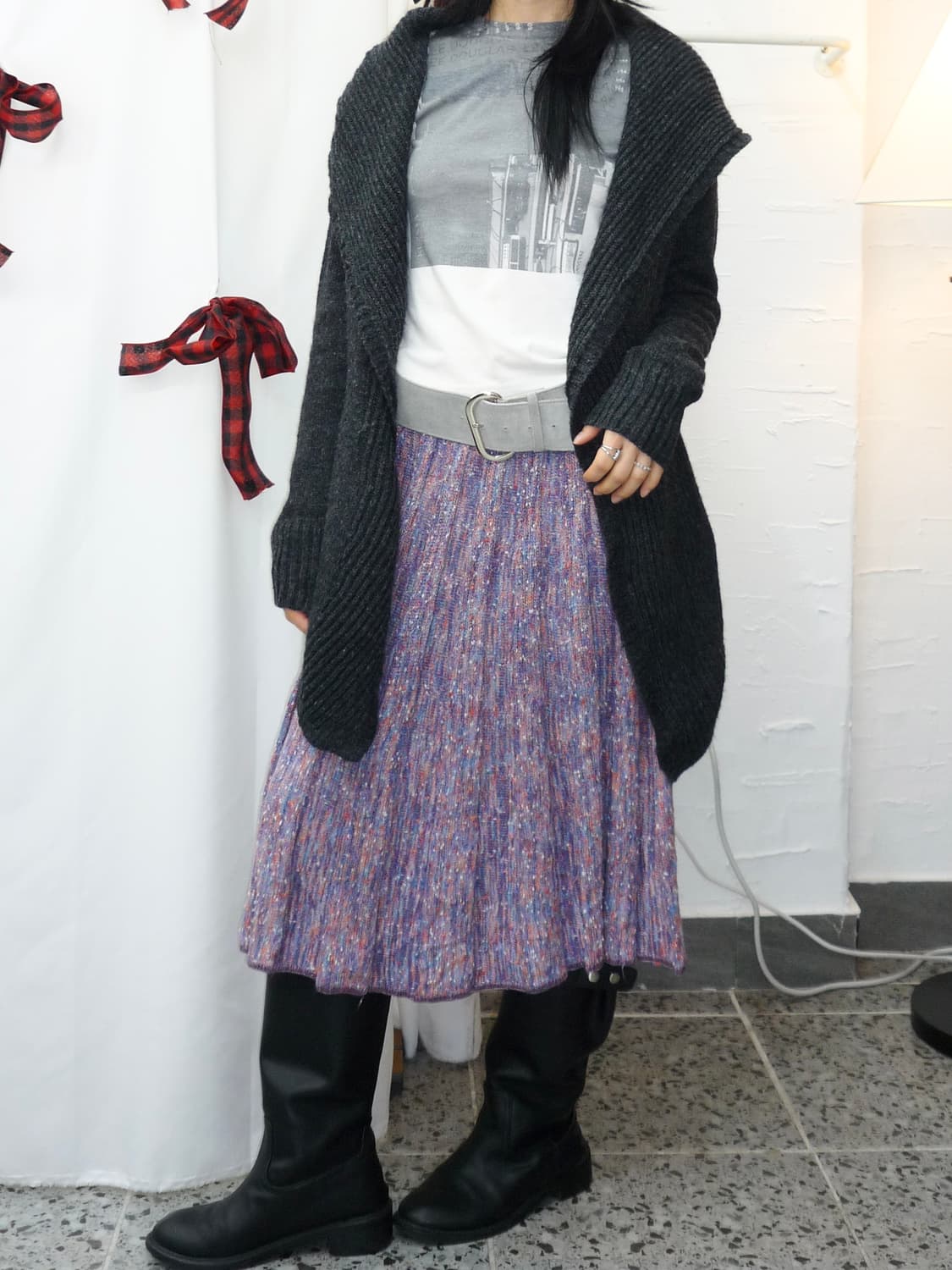 charcoal open hoodie cardigan 상품이미지2