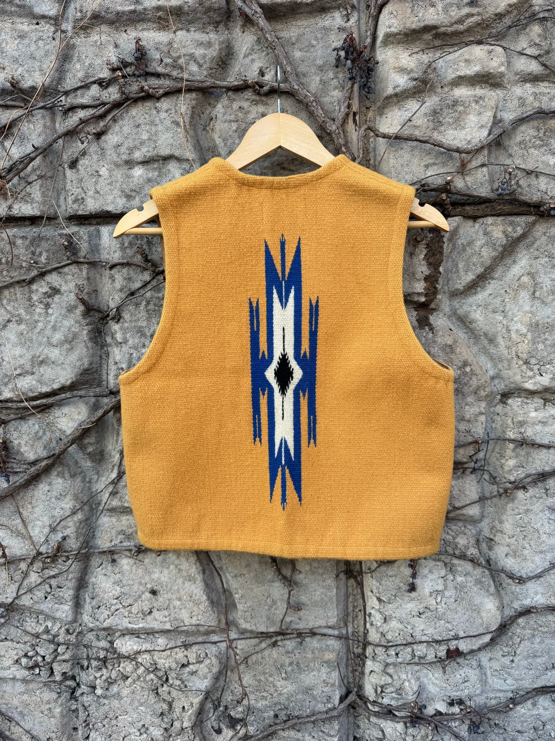 90s 센티넬라 빈티지 핸드 우븐 울 오르테가 치마요 베스트 조끼 상품이미지2