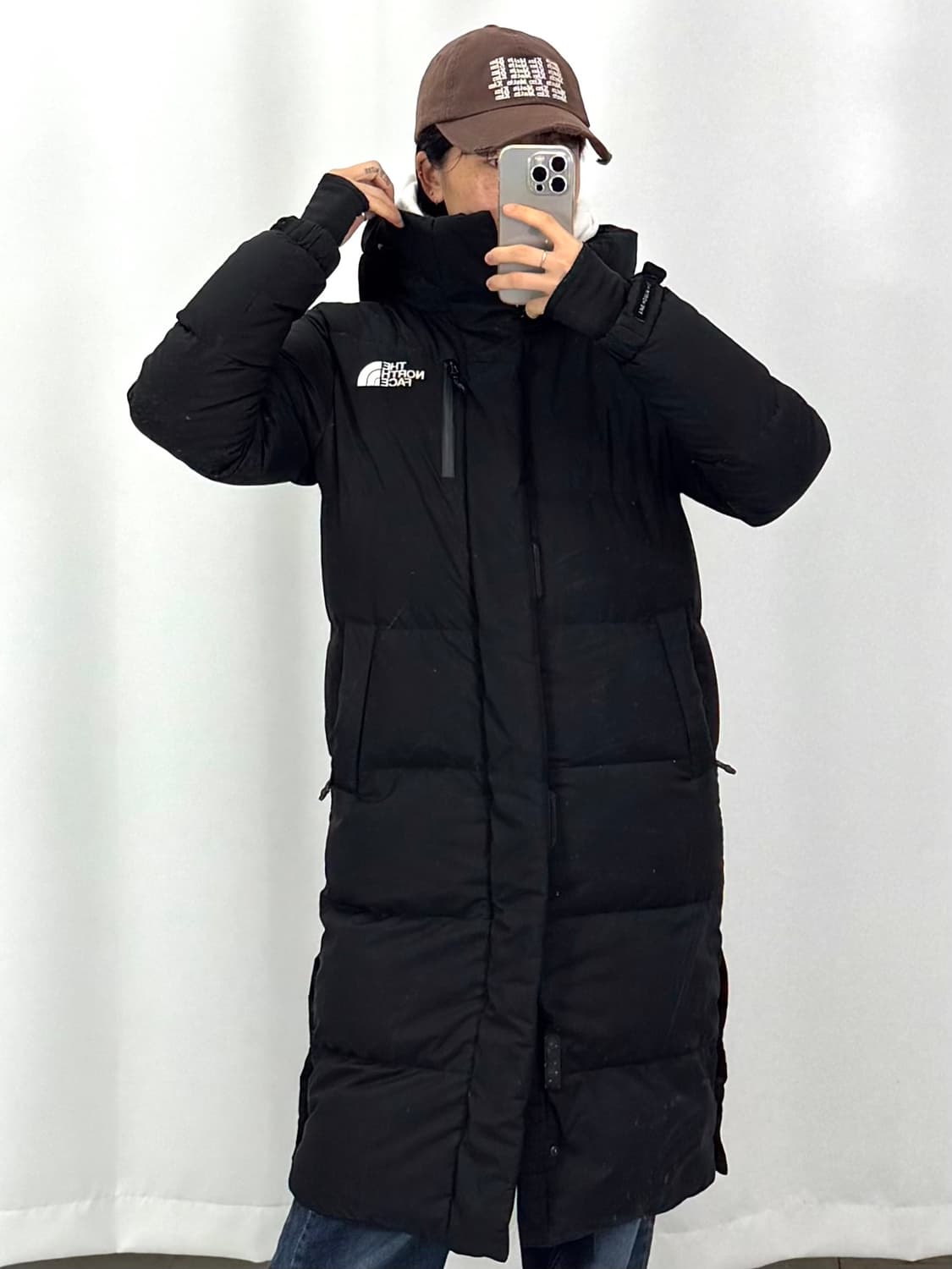  [L]노스페이스 블랙 구스 롱패딩 CK9813 상품이미지2