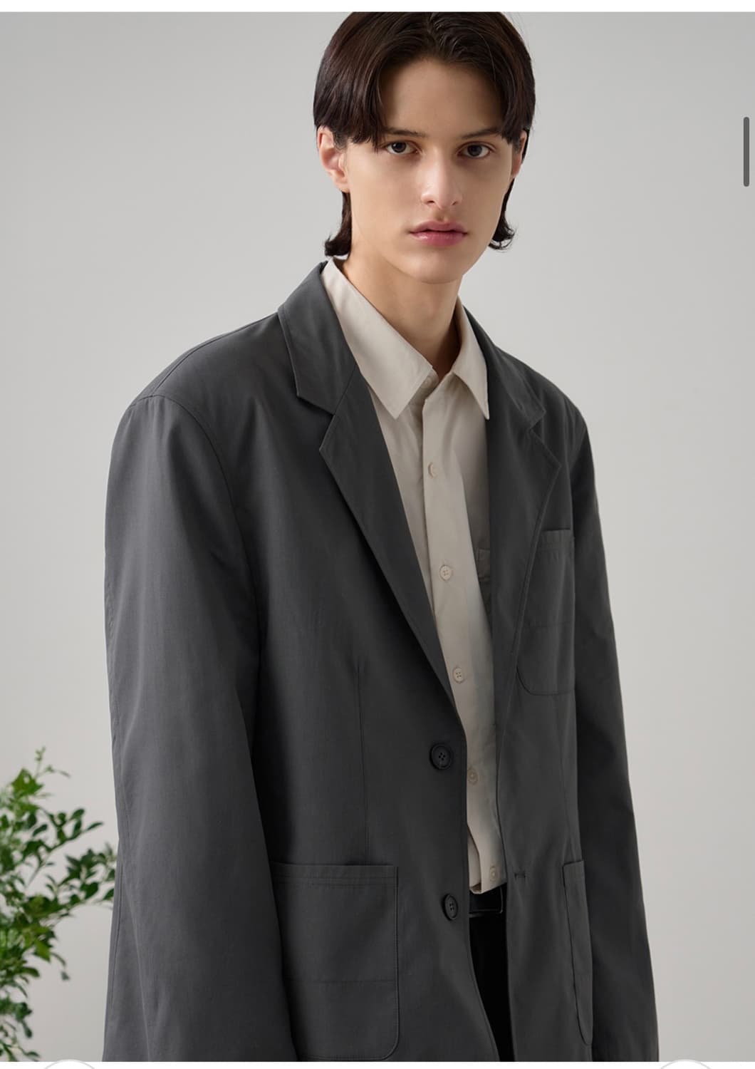 (XL) 드로우핏 릴렉스드 오피스 CN 블레이저 [CHARCOAL] 상품이미지6